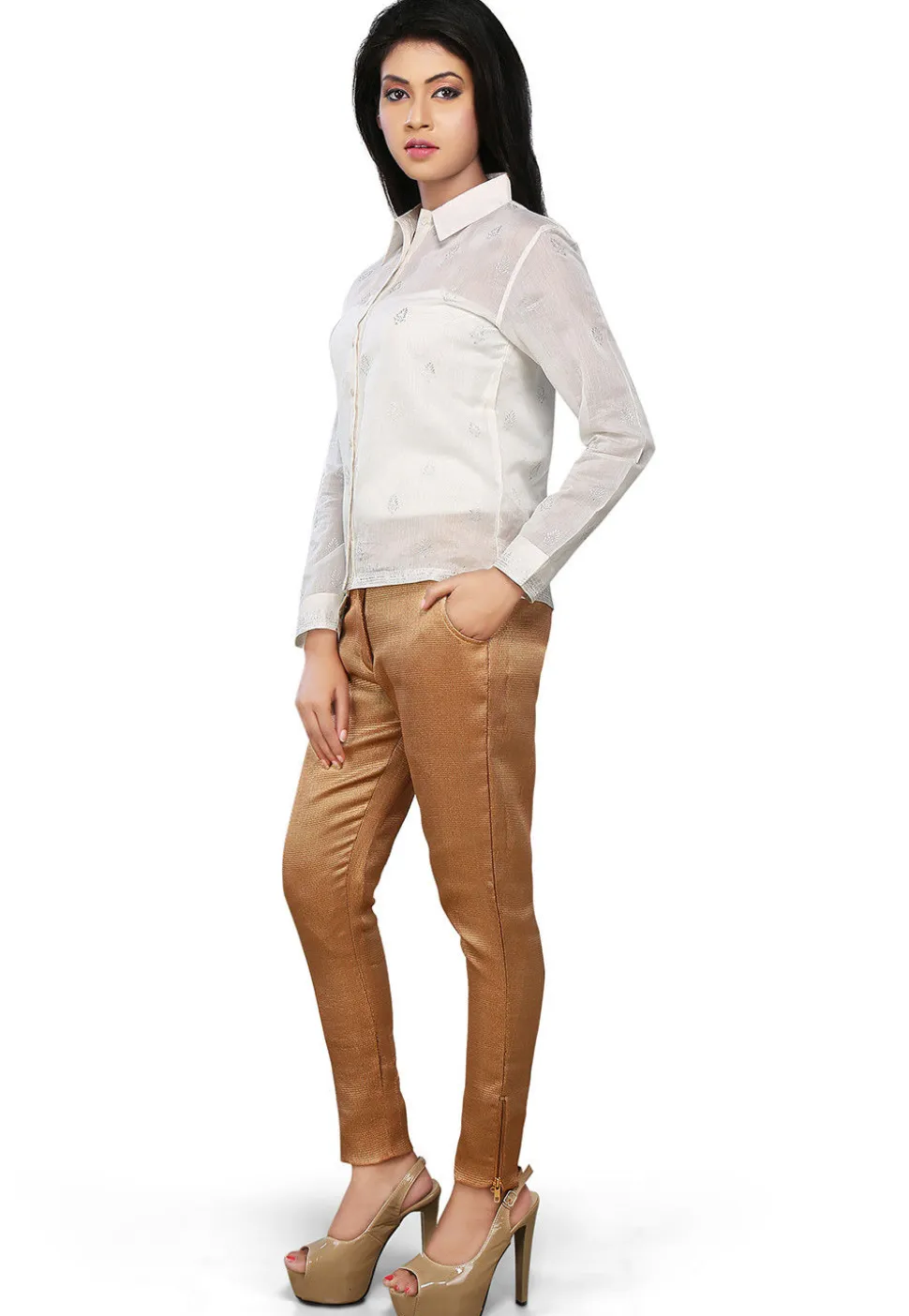 Brocade Pant in Golden