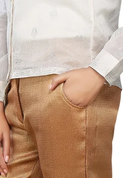 Brocade Pant in Golden