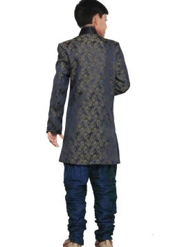 Brocade Sherwani set in Blue