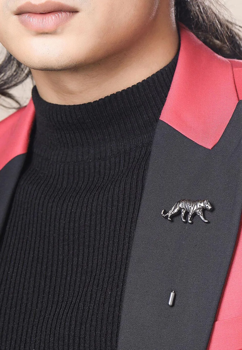 Calm Chetaah Metallic Lapel Pin