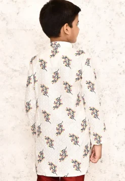 Chikankari Cotton Kurta in White