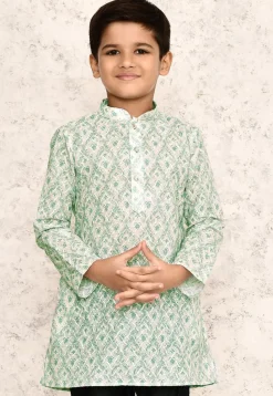 Chikankari Cotton Kurta in Off White