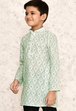 Chikankari Cotton Kurta in Off White
