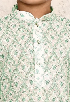Chikankari Cotton Kurta in Off White