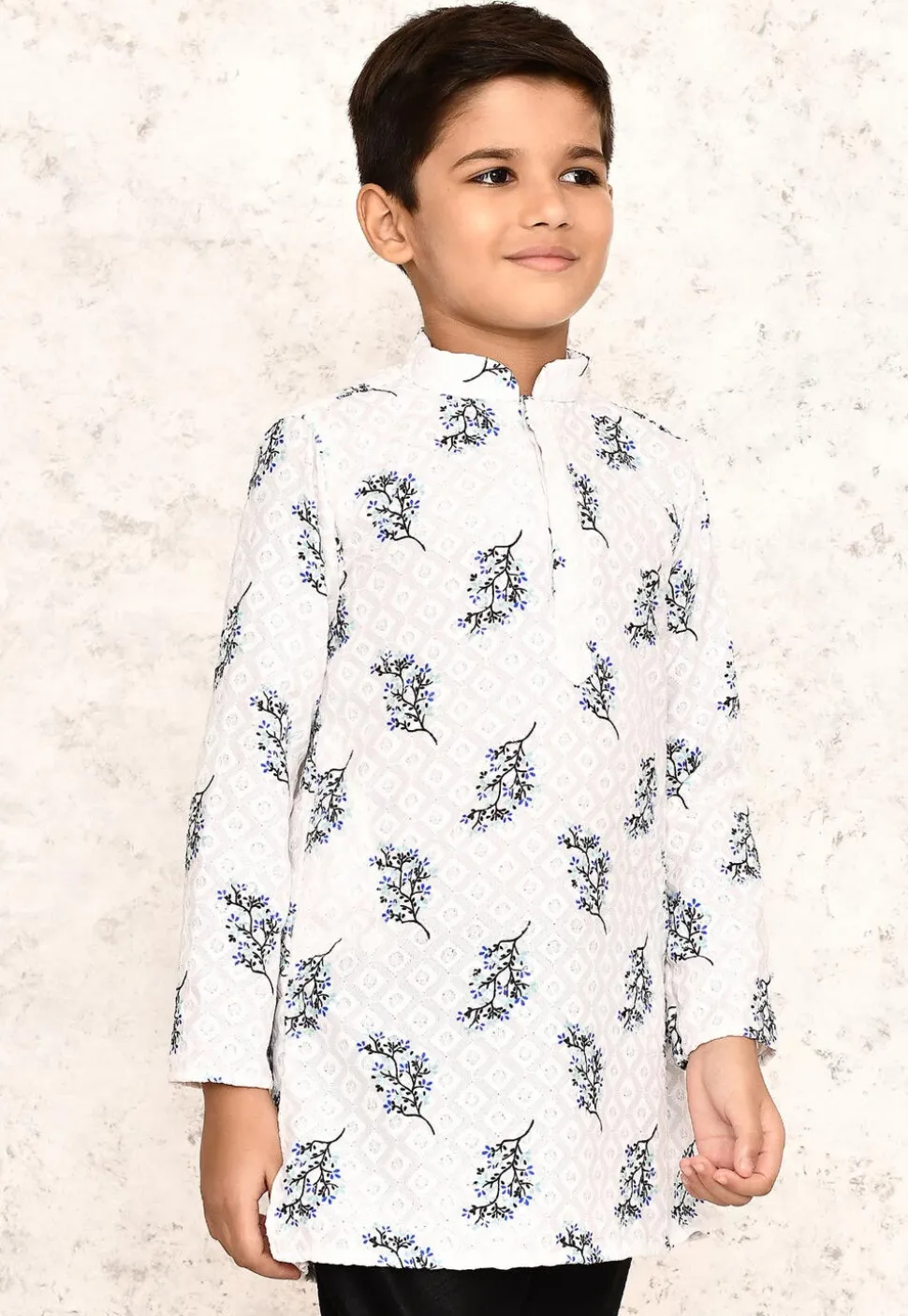 Chikankari Cotton Kurta in White