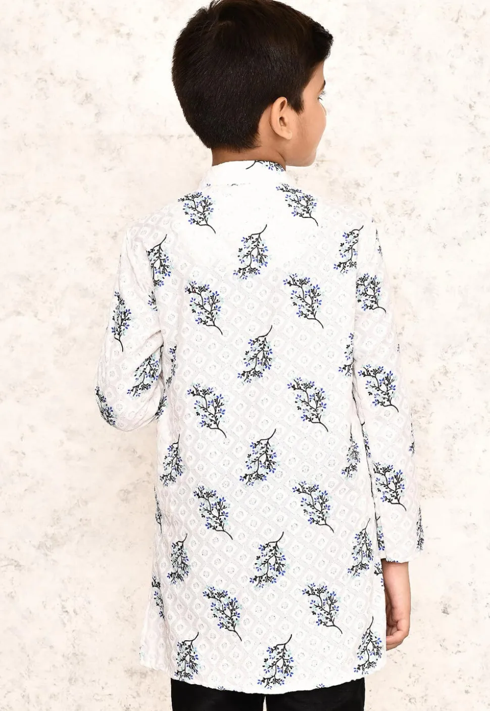 Chikankari Cotton Kurta in White