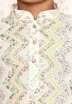Chikankari Cotton Kurta in Multicolor