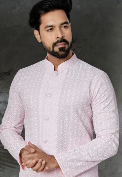 Chikankari Cotton Kurta Set in Pink