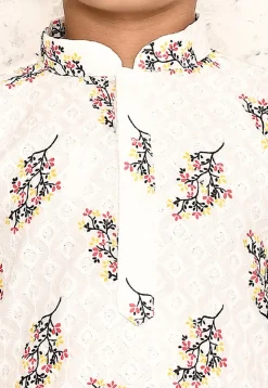 Chikankari Cotton Kurta Set in White