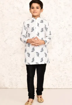 Chikankari Cotton Kurta Set in White