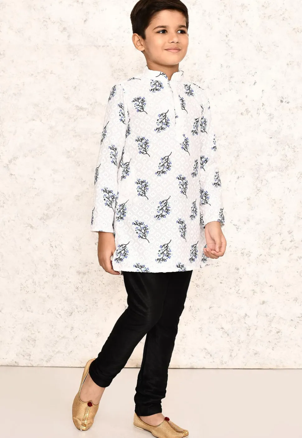 Chikankari Cotton Kurta Set in White