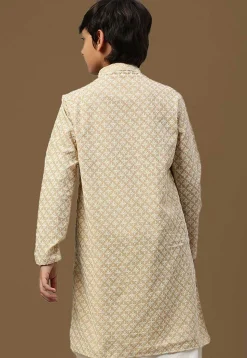 Chikankari Pure Cotton Kurta in Beige