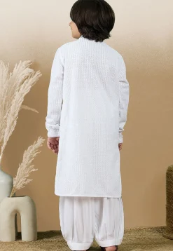Chikankari Pure Cotton Kurta Set in White