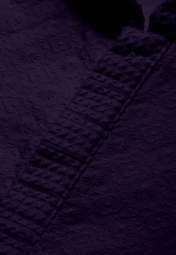 Chikankari Pure Cotton Kurta in Dark Purple