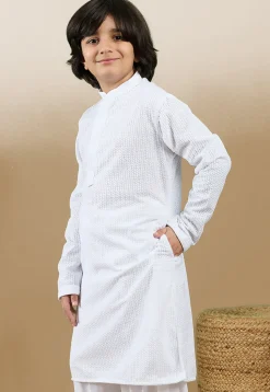 Chikankari Pure Cotton Kurta in White