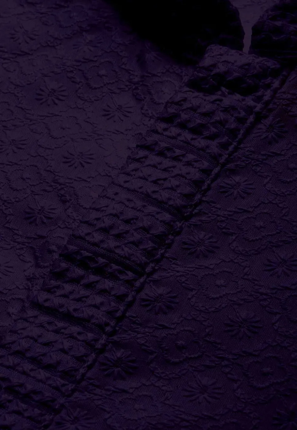 Chikankari Pure Cotton Kurta Set in Dark Purple