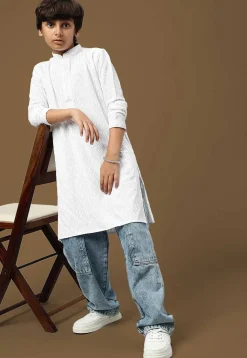 Chikankari Pure Cotton Kurta in White