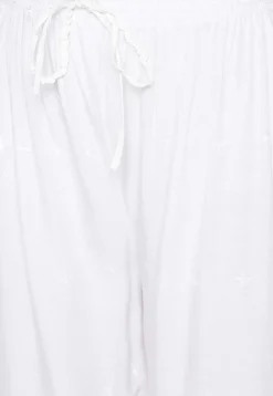 Chikankari Rayon Pant in White