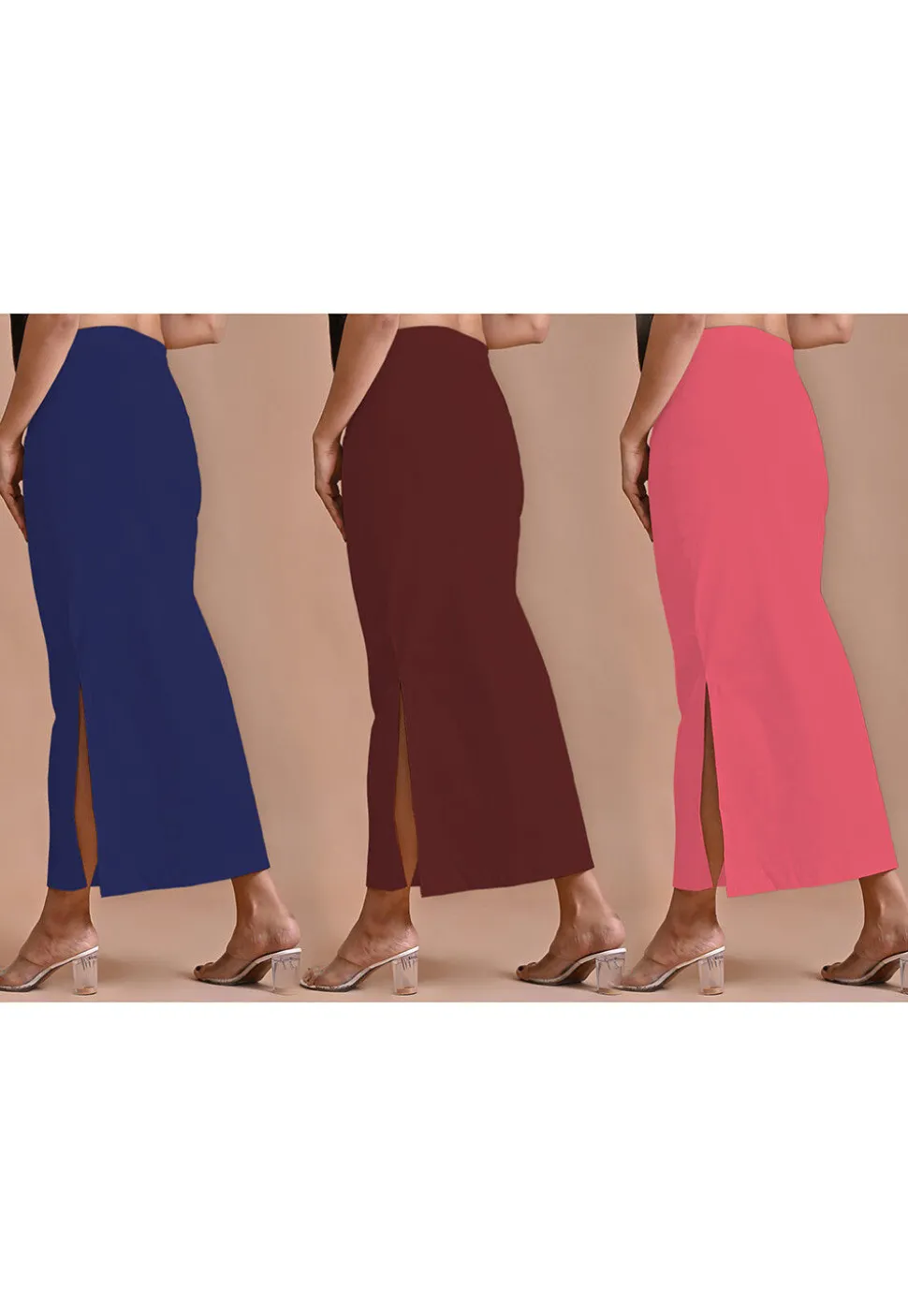 Combo Lycra Cotton Shapewear Petticoat in Multicolor