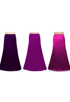 Combo of Solid Color Satin Petticoats in Purple and Pink