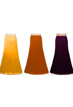 Combo of Solid Color Satin Petticoats in Multicolor