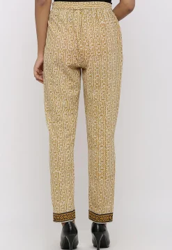 Dabu Printed Cotton Pant in Beige