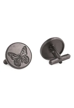 Dainty Butterfly Metallic Cufflink Pair