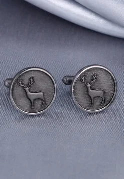 Daring Deer Metallic Cufflink Pair