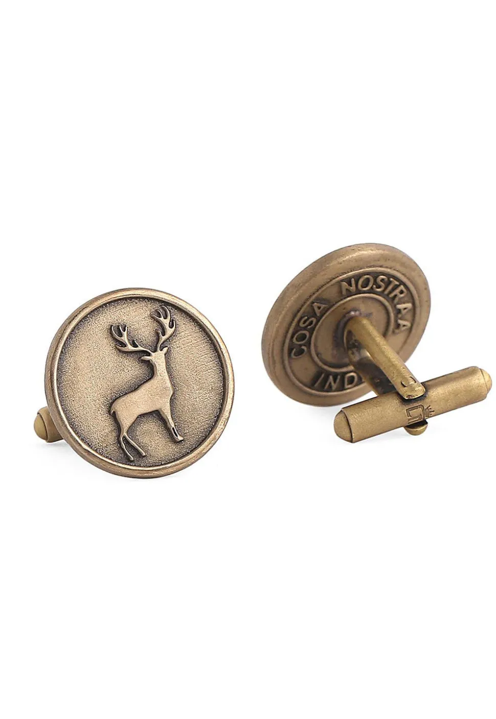 Daring Deer Metallic Cufflink Pair