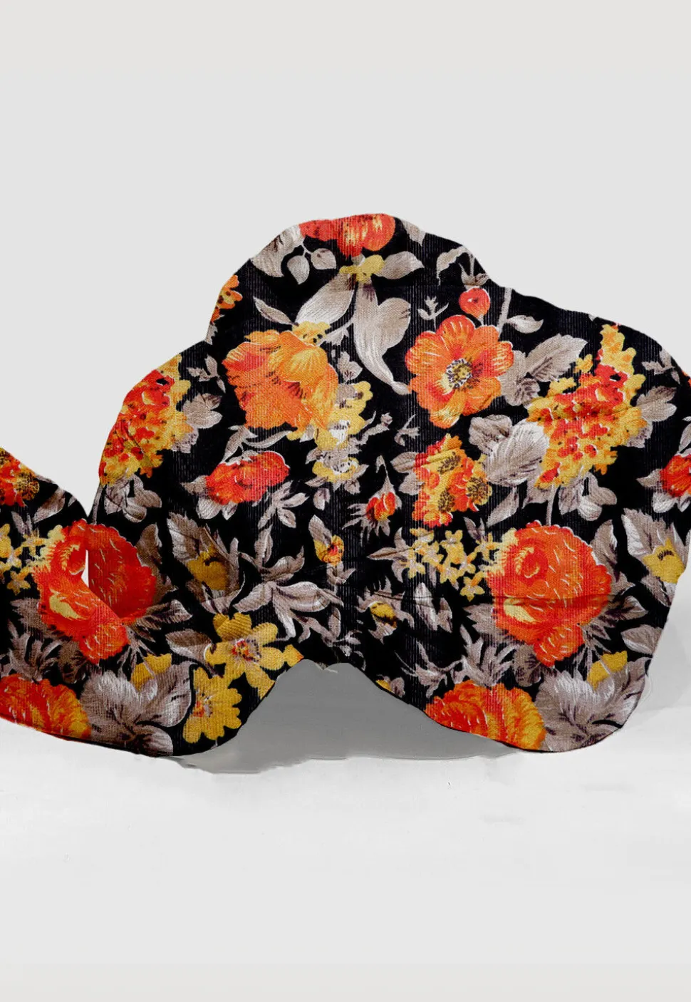 Digital Printed Bhagalpuri Silk Unisex Turban in Black