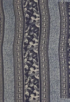 Digital Printed Chiffon Saree in Navy Blue