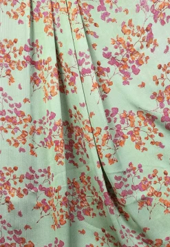 Digital Printed Chiffon Saree in Sea Green