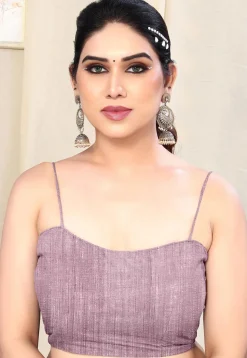 Digital Printed Chiffon Saree in Black and Purple