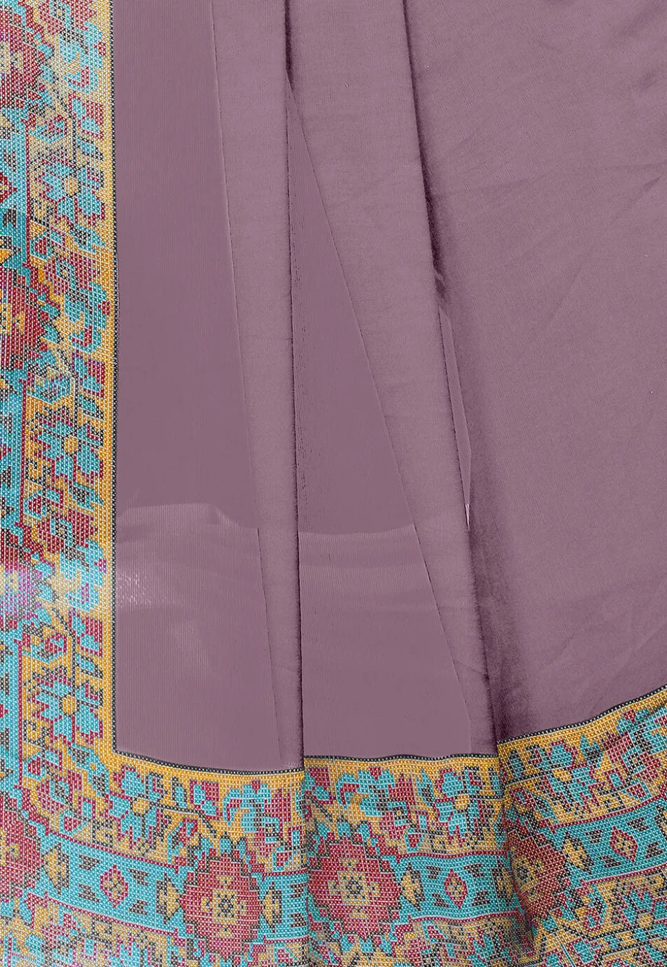 Digital Printed Chiffon Saree in Purple