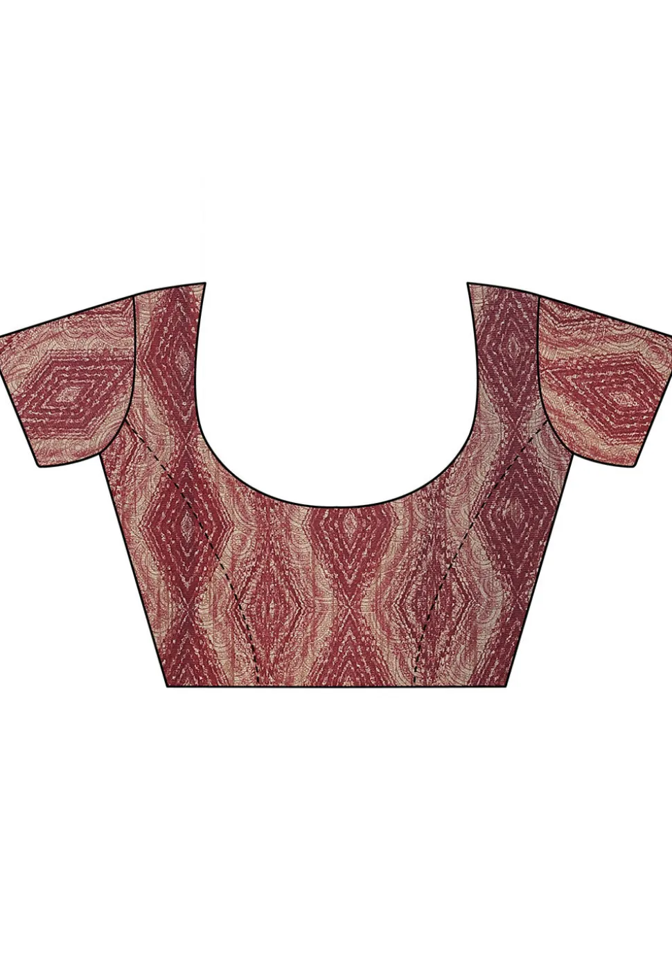 Digital Printed Chiffon Saree in Maroon