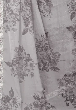 Digital Printed Chiffon Saree in Grey