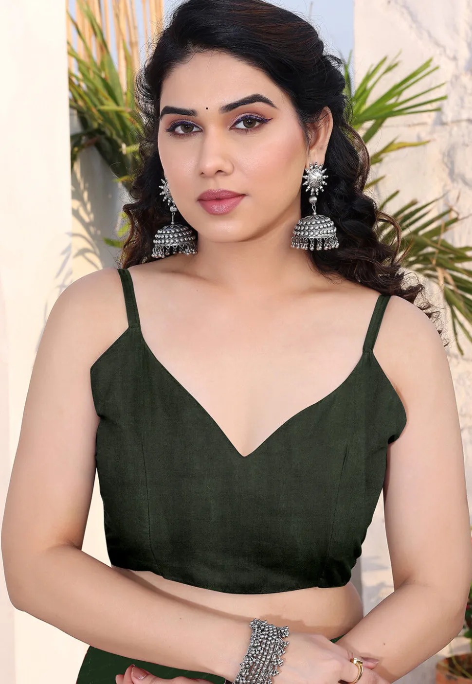 Digital Printed Chiffon Saree in Dusty Green