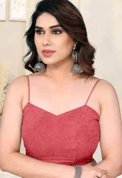 Digital Printed Chiffon Saree in Pink
