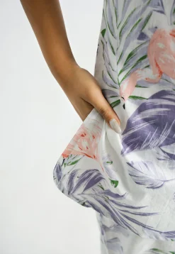 Digital Printed Cotton Co Ord Set in Off White