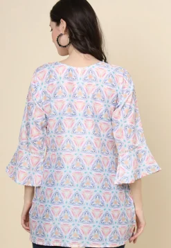 Digital Printed Cotton Kurti in Multicolor