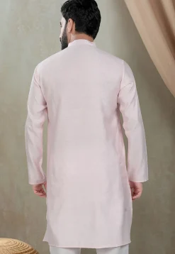 Digital Printed Cotton Kurta in Pink