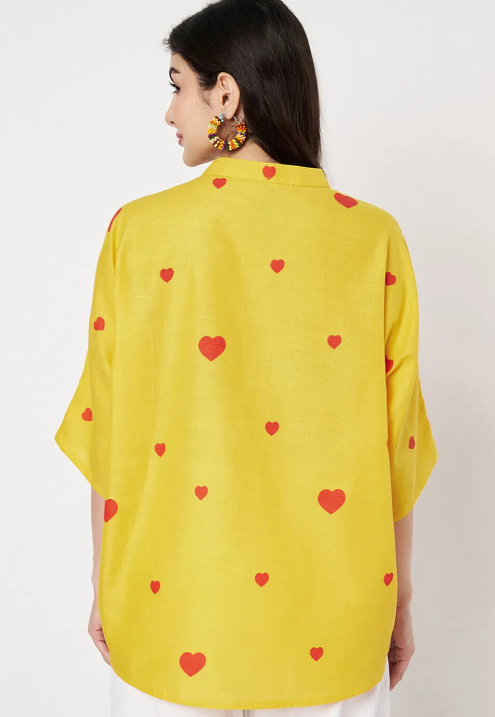 Digital Printed Cotton Top in Yellow