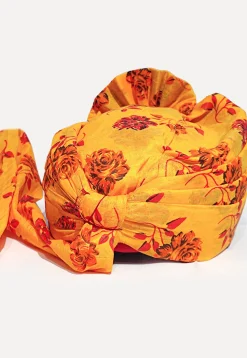 Digital Printed Cotton Unisex Turban in Mustard