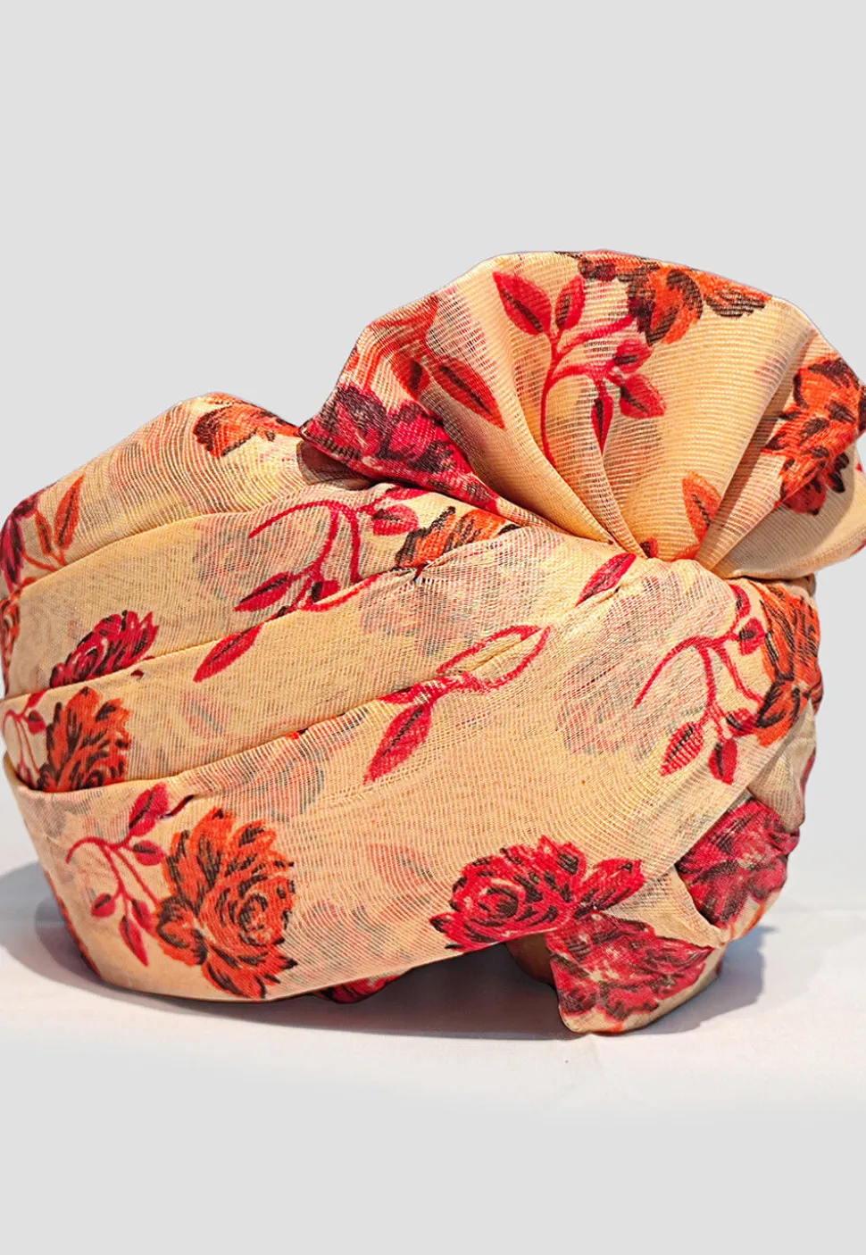 Digital Printed Cotton Unisex Turban in Beige