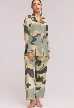 Digital Printed Crepe Co Ord Set in Multicolor
