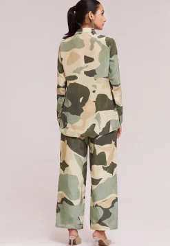 Digital Printed Crepe Co Ord Set in Multicolor