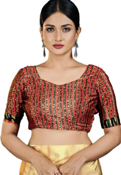 Digital Printed Crepe Saree in Orange