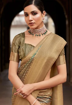 Digital Printed Crepe Silk Saree in Multicolor