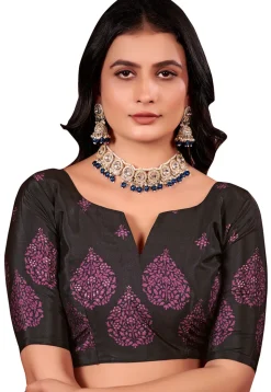Digital Printed Crepe Silk Saree in Wine