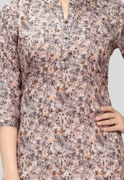 Digital Printed Crepe Tunic in Old Rose